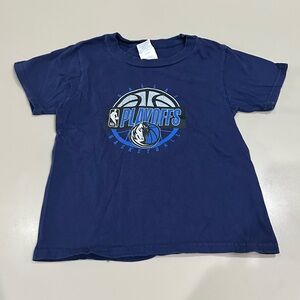 Kids Blue NBA Dallas Mavericks Basketball Graphic Tee Boys Size XS